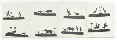 Lot 63 - TWENTY HIGH VICTORIAN BLACK AND WHITE PAPER SILHOUETTES