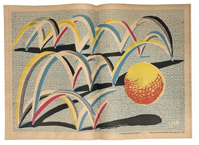 Lot 27 - AFTER DAVID HOCKNEY (B. 1937) - A BOUNCE FOR BRADFORD, 1987