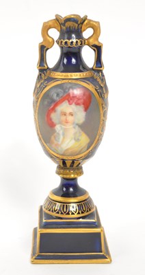 Lot 123 - BELIEVED TO BE ROYAL VIENNA - 19TH CENTURY PORTRAIT VASE