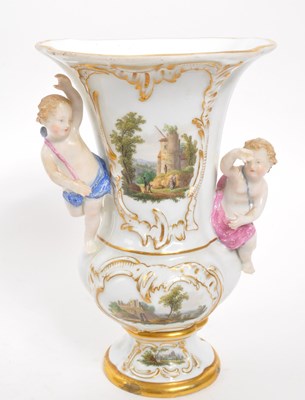 Lot 114 - MEISSEN BELIEVED VASE - 19TH CENTURY WITH ITALIAN SCENE