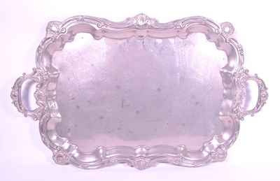 Lot 232 - 20TH CENTURY INTERNATIONAL SILVER COMPANY PLATED TRAY AND SPOONS