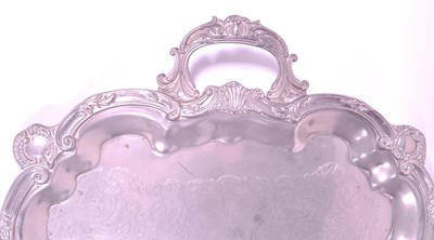 Lot 232 - 20TH CENTURY INTERNATIONAL SILVER COMPANY PLATED TRAY AND SPOONS