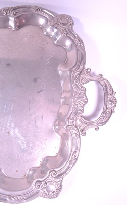 Lot 232 - 20TH CENTURY INTERNATIONAL SILVER COMPANY PLATED TRAY AND SPOONS