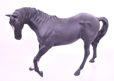 Lot 35 - BESWICK - THREE MID CENTURY BISQUE PORCELAIN HORSE FIGURES