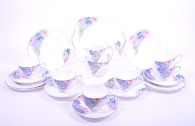 Lot 135 - SHELLEY - EARLY 20TH CENTURY PORCELAIN CHINA PART TEA SERVICE
