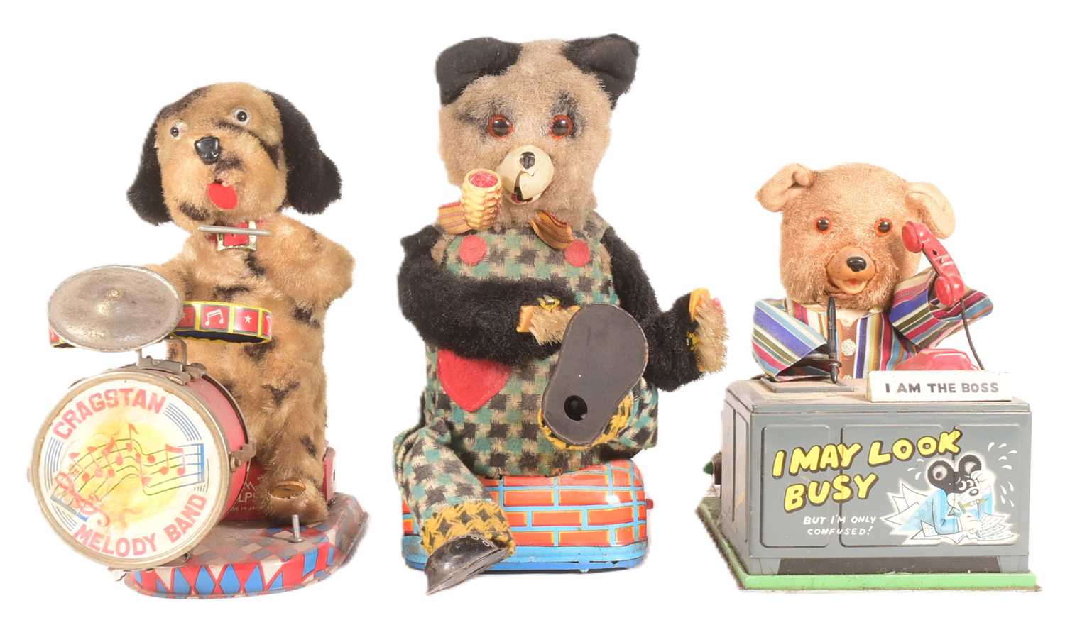 Lot 118 - TINPLATE TOYS - X3 VINTAGE JAPANESE TINPLATE BATTERY OPERATED TOYS