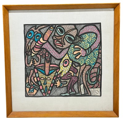 Lot 6 - CHIEF ZACHEUS OLOWUMBI OLORUNTOBA - IBADAN - INK ON FABRIC