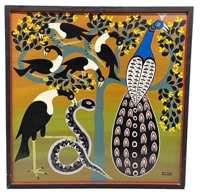 Lot 14 - KASPAR HENRIK TEDO - UNTITLED - TINGATINGA ACRYLIC ON BOARD