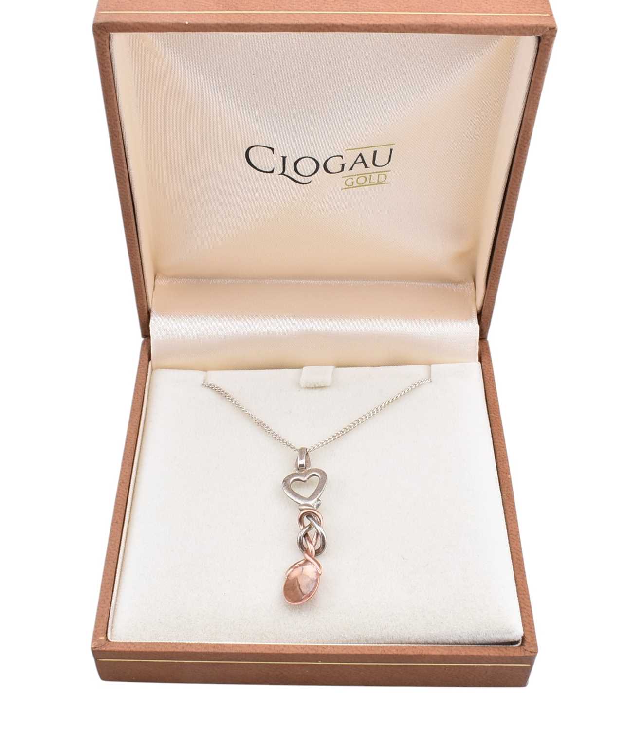 Lot 286 - CLOGAU 925 SILVER & ROSE GOLD PENDANT NECKLACE