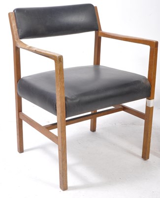 Lot 821 - MANNER OF ALFRED COX - SIX MID CENTURY 1970S TEAK & LEATHER CHAIRS