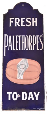 Lot 50 - PALETHORPES ENAMEL ADVERTISING SHOP SIGN