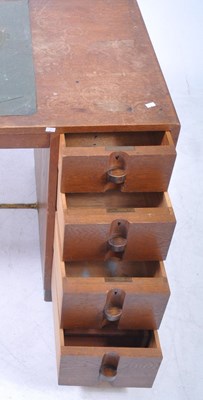 Lot 862 - VINTAGE 1940S ART DECO OAK WRITING TABLE / OFFICE DESK