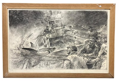 Lot 37 - CHARLES E. TURNER (1883-1965) - UNTITLED CHARCOAL DRAWING