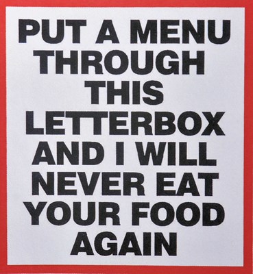 Lot 146 - AFTER BANKSY (B. 1974) - PUT A MENU THROUGH THIS... - 2004