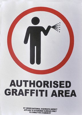 Lot 148 - AFTER BANKSY - 'AUTHORISED GRAFFITI AREA' - 2004