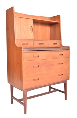 Lot 135 - TIMES FURNISHINGS - 1970S TEAK BUREAU DESK