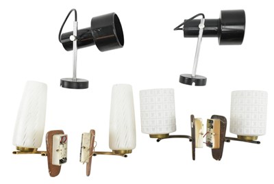Lot 407 - MIXED SELECTION OF SIX (THREE PAIRS) OF RETRO WALL SCONCES