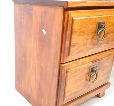 Lot 850 - CONTEMPORARY PAIR OF HARDWOOD BEDSIDE CHESTS