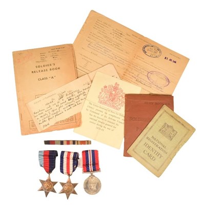 Lot 291 - WWII SECOND WORLD WAR MEDAL TRIO - ROYAL ARTILLERY