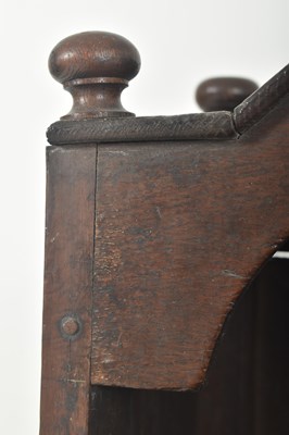 Lot 451 - 17TH CENTURY ENGLISH COUNTRY OAK CARVED OAK CRIB BED