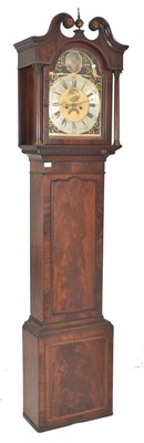 Lot 514 - 19TH CENTURY FLAME MAHOGANY EIGHT DAY LONGCASE CLOCK