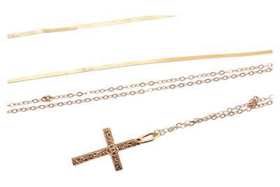 Lot 368 - COLLECTION OF 9CT GOLD NECKLACES & BRACELETS AF