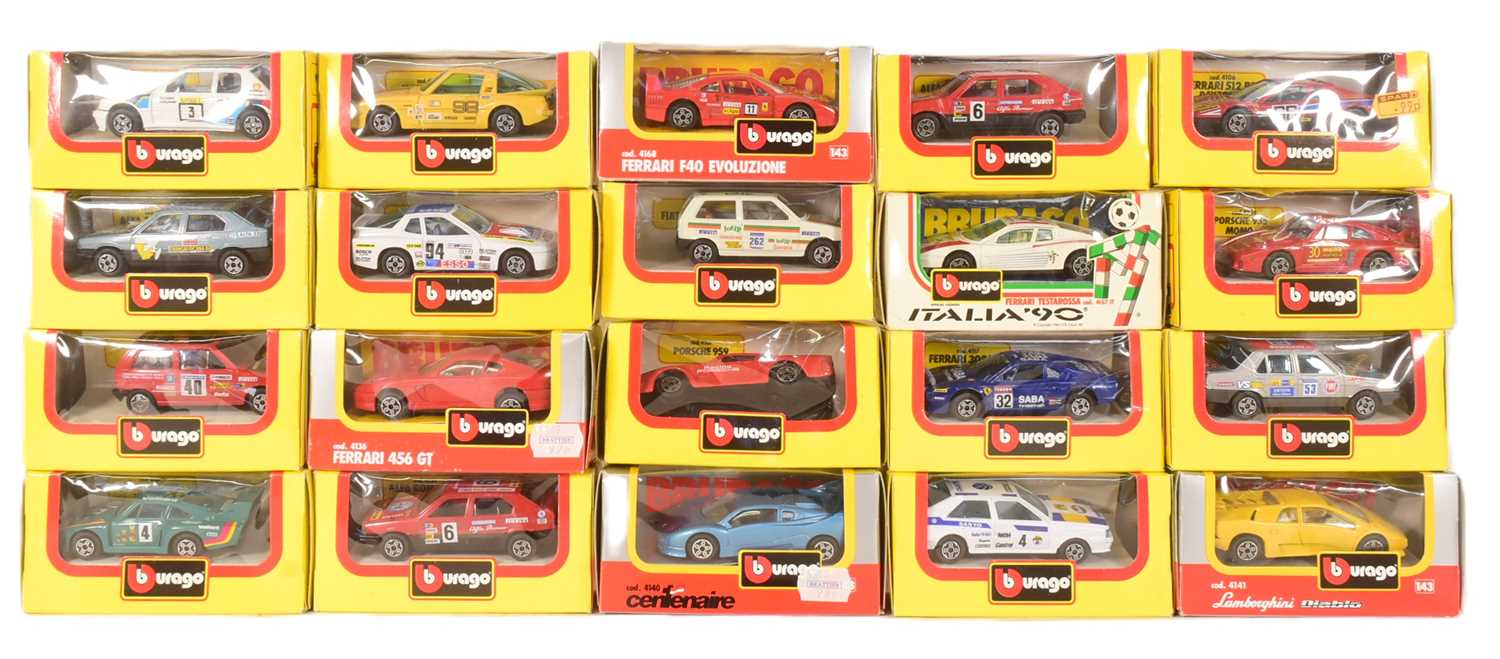 Lot 236 - DIECAST - COLLECTION OF BURAGO 1/43 SCALE DIECAST MODEL CARS