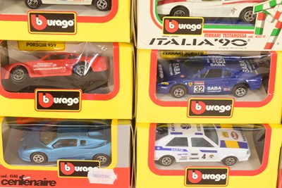 Lot 236 - DIECAST - COLLECTION OF BURAGO 1/43 SCALE DIECAST MODEL CARS