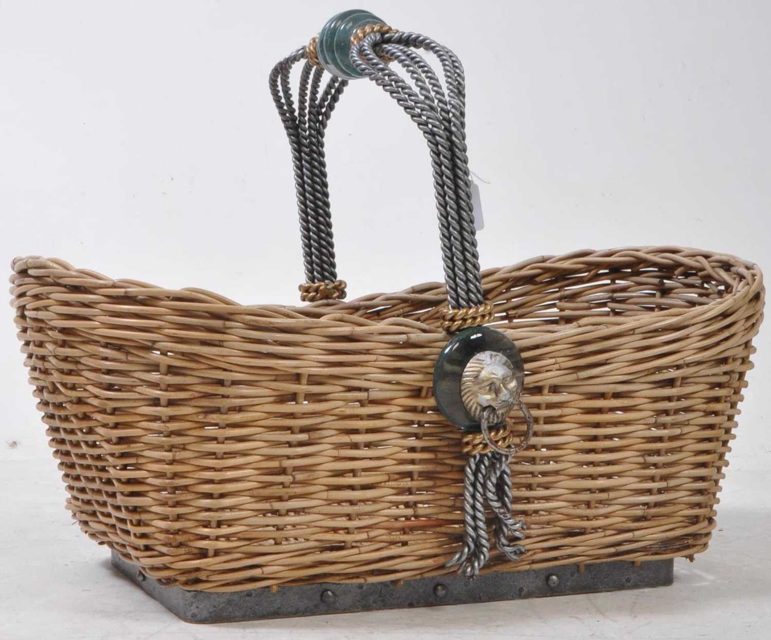 Lot 856 - MAITLAND SMITH - VINTAGE HANDMADE WOVEN LOG BASKET