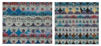 Lot 129 - TWO FRAMED & GLAZED COLLECTION OF VEHICLE TAX DISCS