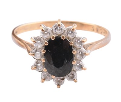 Lot 402 - THREE HALLMARKED 9CT GOLD & GEM SET RINGS