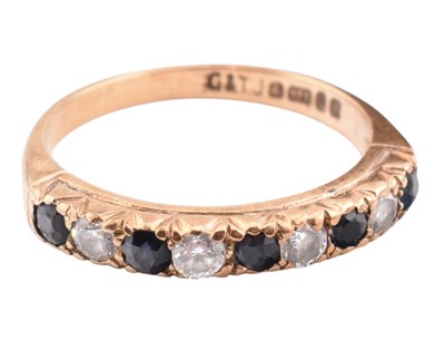 Lot 402 - THREE HALLMARKED 9CT GOLD & GEM SET RINGS