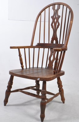 Lot 762 - 20TH CENTURY CARVER STICK BACK COUNTRY WINDSOR ARMCHAIR