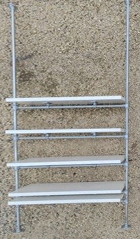 Lot 297 - LARGE CONTEMPORARY INDUSTRIAL SHELVING SYSTEM