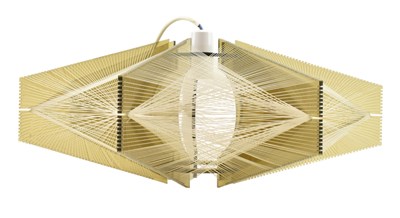 Lot 163 - PAUL SECON FOR SOMPEX - MID CENTURY 1970S NYLON & PERSPEX CEILING LIGHT
