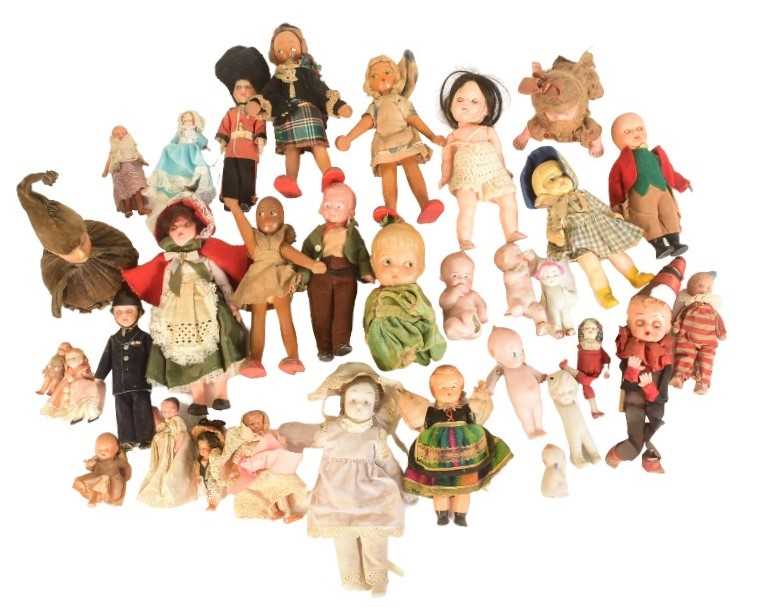 Lot 225 - DOLLS - COLLECTION OF 20TH CENTURY MINIATURE DOLLS