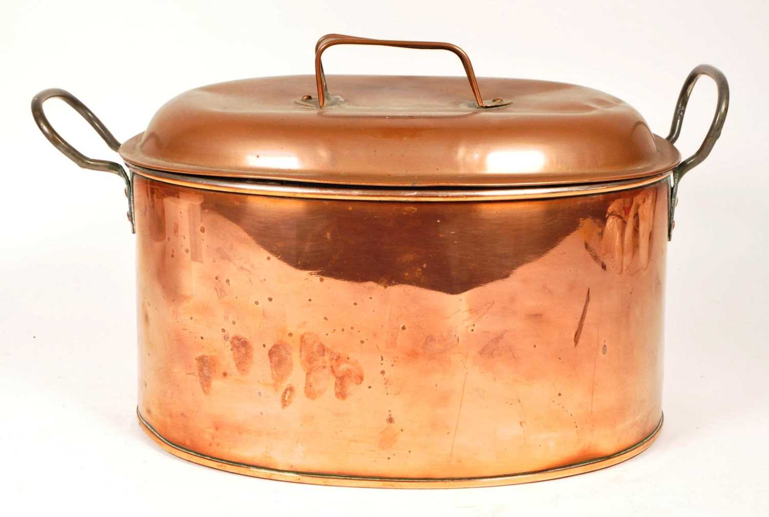 Lot 347 - 19TH CENTURY VICTORIAN COPPER FISH KETTLE