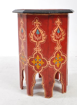 Lot 800 - MANNER OF LIBERTY OF LONDON - MOROCCAN HAND PAINTED OCTAGONAL SIDE TABLE