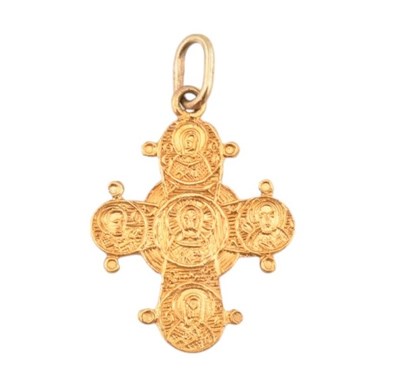 Lot 179 - A GOLD MALTESE CROSS PENDANT