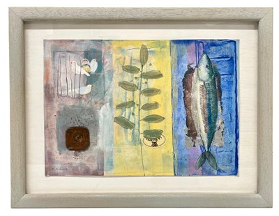 Lot 45 - FIONA MILLAIS (B. 1960) - FINCHES, FISH & CAPERS, CIRCA 1990S