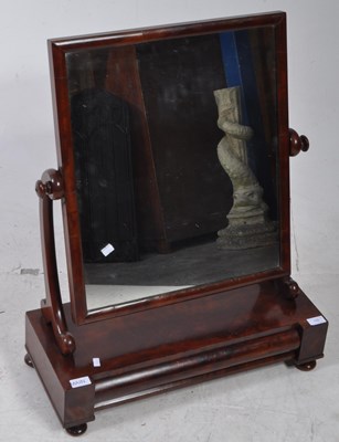 Lot 765 - VICTORIAN 19TH CENTURY MAHOGANY TOILET SWING DRESSING TABLE MIRROR