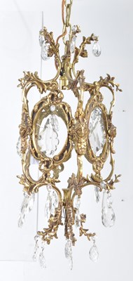 Lot 745 - FRENCH LOUIS XV EARLY 20TH CENTURY BRASS CEILING LIGHT