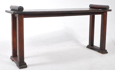 Lot 777 - 19TH CENTURY MAHOGANY CHURCH ALTAR BENCH - DUET PIANO STOOL