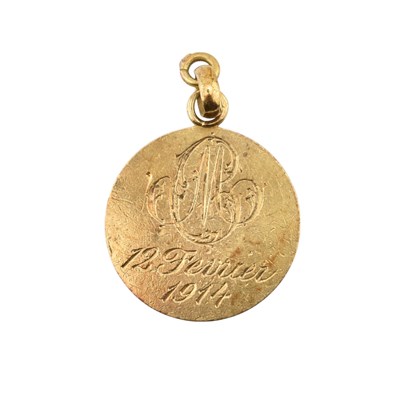 Lot 391 - EARLY 20TH CENTURY 18CT GOLD VIRGO MARIA NECKLACE PENDANT