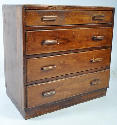 Lot 751 - AIR MINISTRY STYLE VINTAGE 20TH CENTURY MAHOGANY CHEST OF DRAWERS