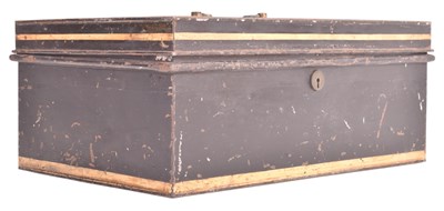 Lot 189 - TWO VICTORIAN & LATER CAST IRON SAFETY DEPOSIT BOXES