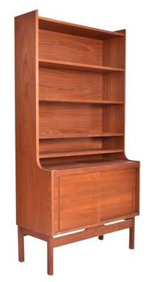 Lot 192 - DYRLUND, DENMARK - MID CENTURY 1960S TEAK UPRIGHT BUREAU BOOKCASE