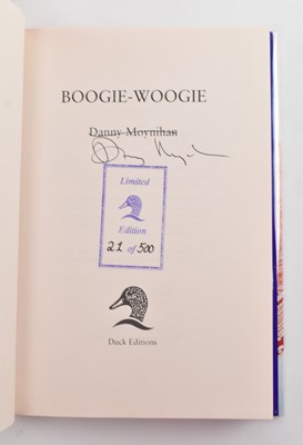 Lot 180 - MOYNIHAN, DANNY. 2000 BOOGIE-WOOGIE SIGNED BY AUTHOR & DAMIEN HIRST TO DUST WRAPPER