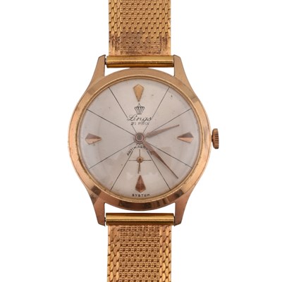 Lot 420 - GOLD PLATED LINGS 21 PRIX MID CENTURY WRISTWATCH