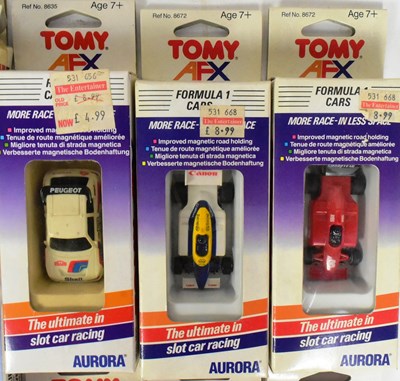 Lot 123 - SLOT CAR RACING - VINTAGE AURORA TOMY AFX SLOT CARS & TRACK